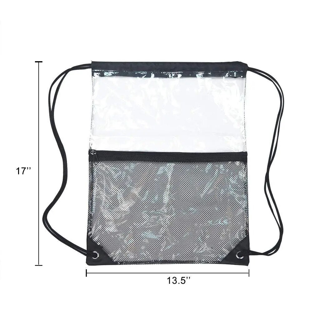 Transparent Rave Drawstring Backpack